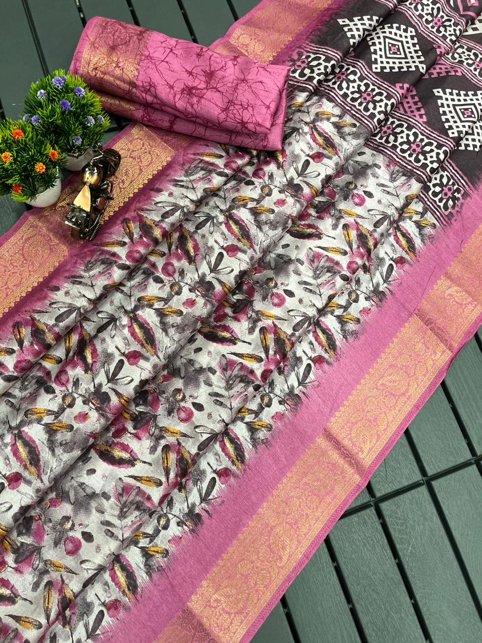 Flower By Wow Printed Designer Sarees Catalog